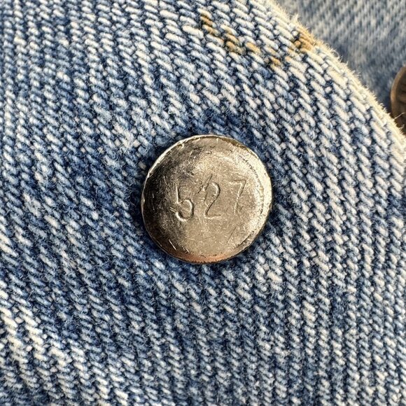 VTG 80s Levi's Mens L Type III Trucker Jacket Aztec Blanket Lined USA Made 70417 - Picture 6 of 14